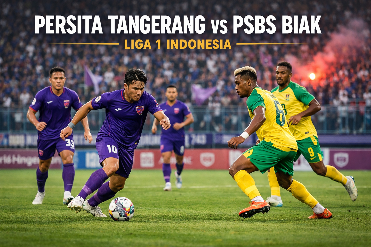 Persita Tangerang vs PSBS Biak Liga 1 Indonesia Jam 15.30 WIB: Pertandingan Seru Tersaji di Score808
