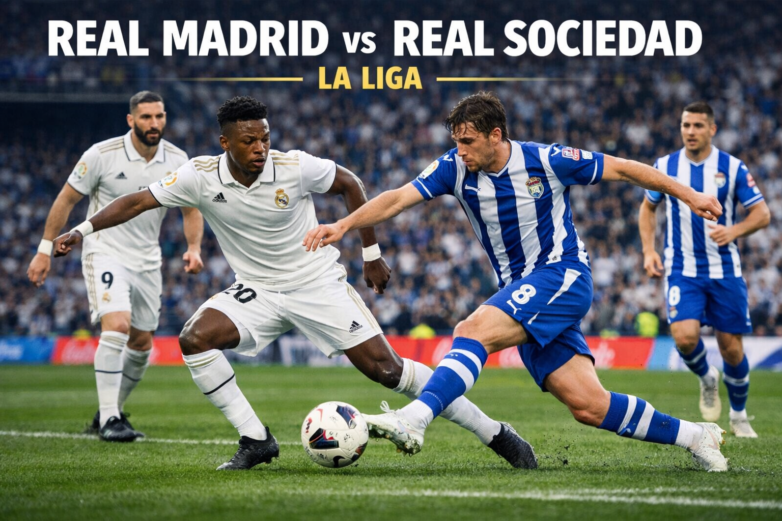 Pertarungan Sengit - Real Madrid vs Real Sociedad Dini Hari Ini Pukul 03.00 WIB Siaran Lengkap di Score808