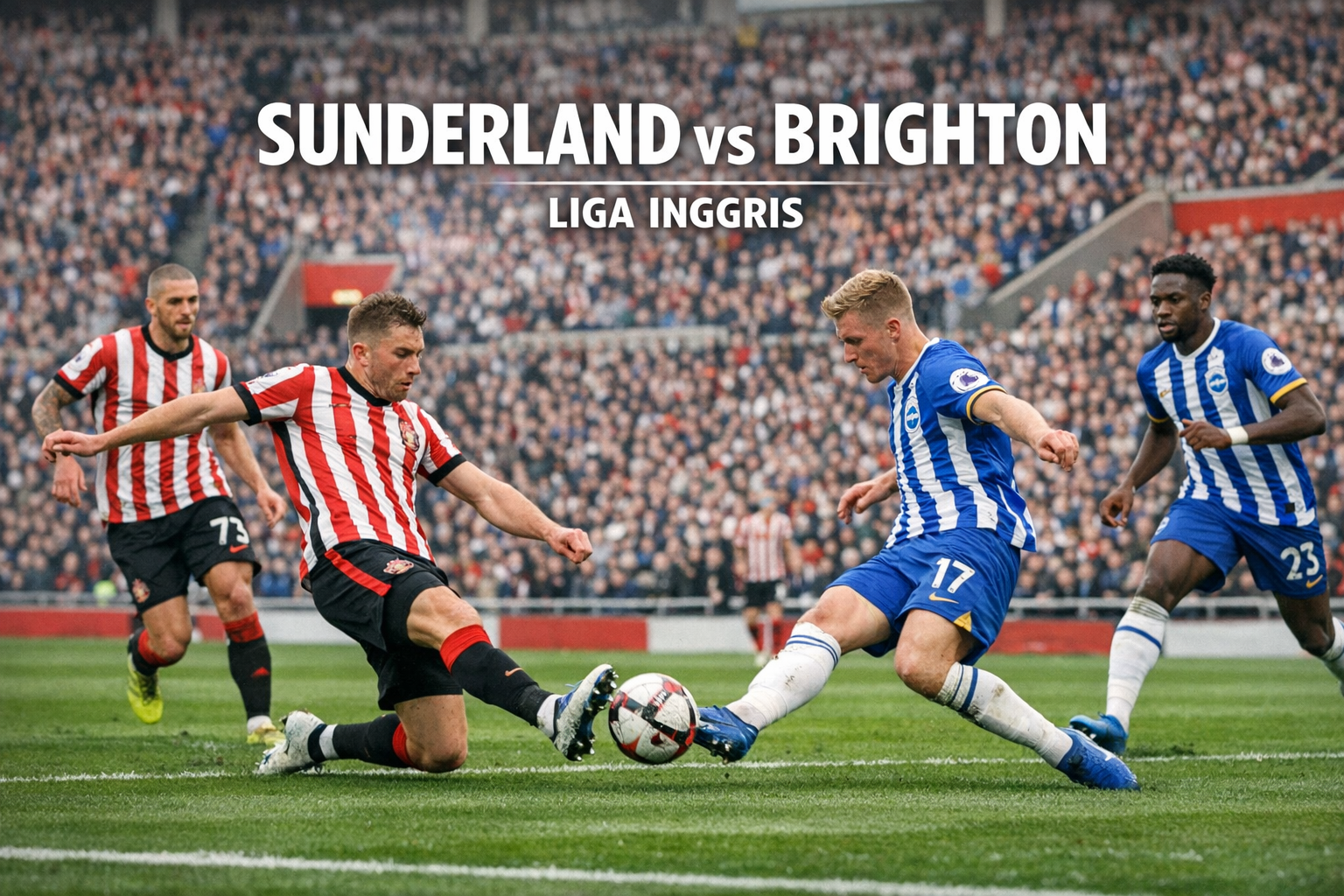 Saksikan Duel Sunderland vs Brighton Liga Inggris Malam Ini Jam 22.00 WIB Bersama Score808 - Pertemuan Seru di Anfield yang Wajib Ditonton!