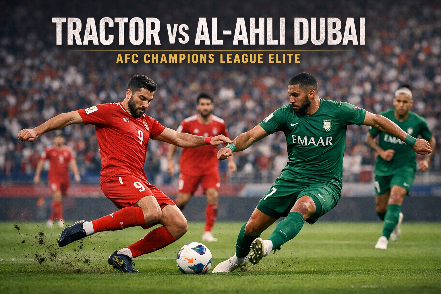 Saksikan Keseruan Tractor vs Al-Ahli Dubai Liga Champions Elit AFC Malam Ini Jam 21.45 WIB Melalui Score808