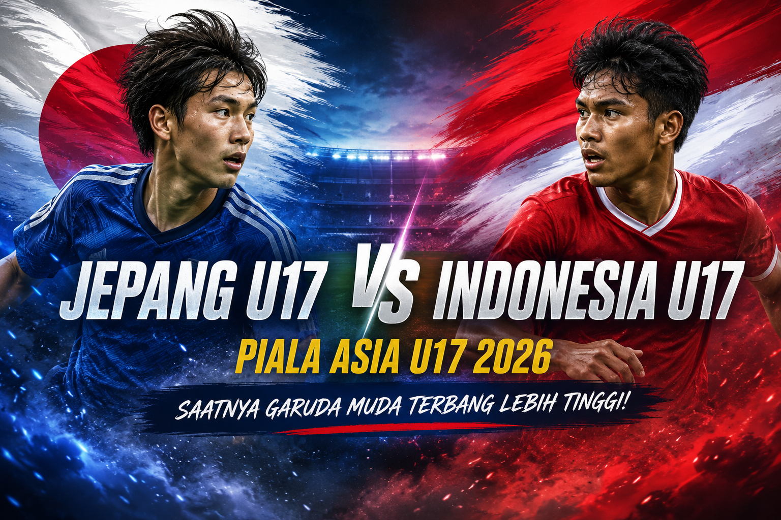 Jepang U17 vs Indonesia U17 Piala Asia U17 2026 Malam Ini Pukul 23.00 WIB Siap Menghidupkan Atmosfer Bola Asia di Score808