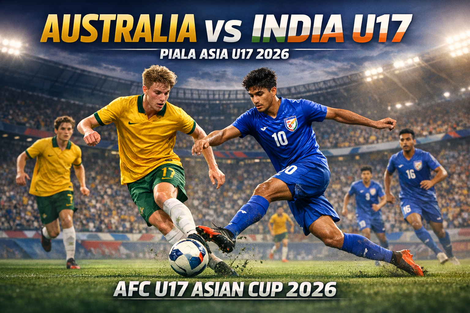 Pertandingan Seru Australia U17 vs India U17 Piala Asia U17 2026 Jam 23.00 WIB Malam Ini - Ulasan Lengkap Score808