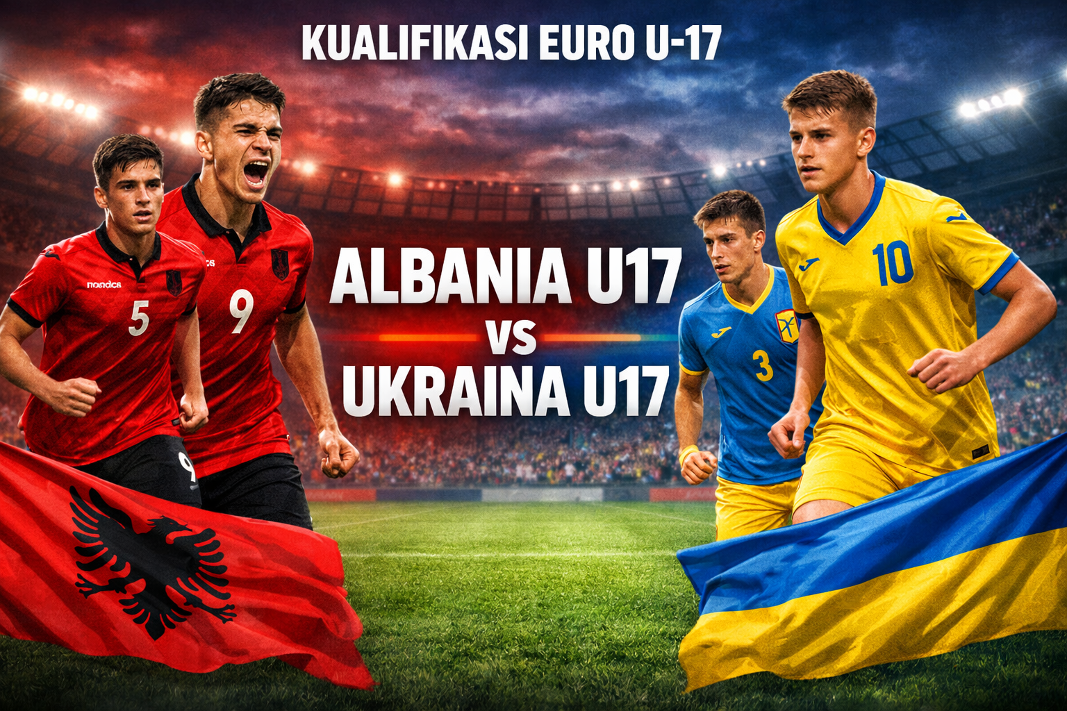 Albania U17 dan Ukraina U17 Bertemu dalam Laga Menarik yang Menjadi Perhatian Score808