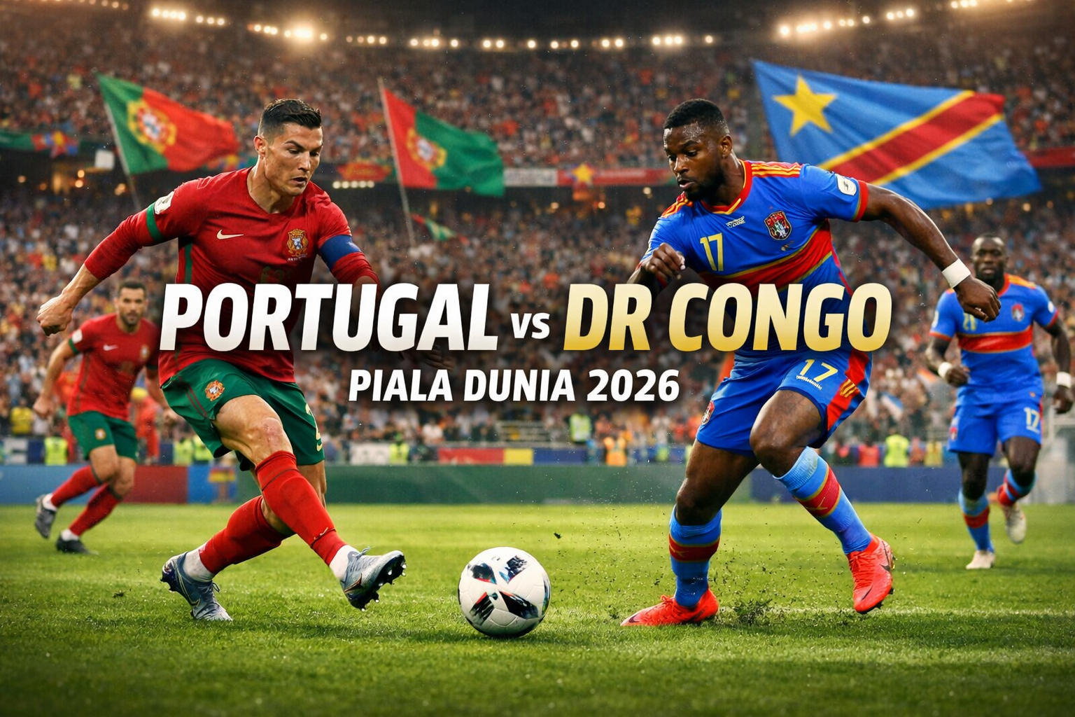 Streaming Piala Dunia 2026 Portugal vs DR Congo di Score808 Tengah Malam Ini dengan Pertandingan Sengit Perebutan Poin Awal Grup K
