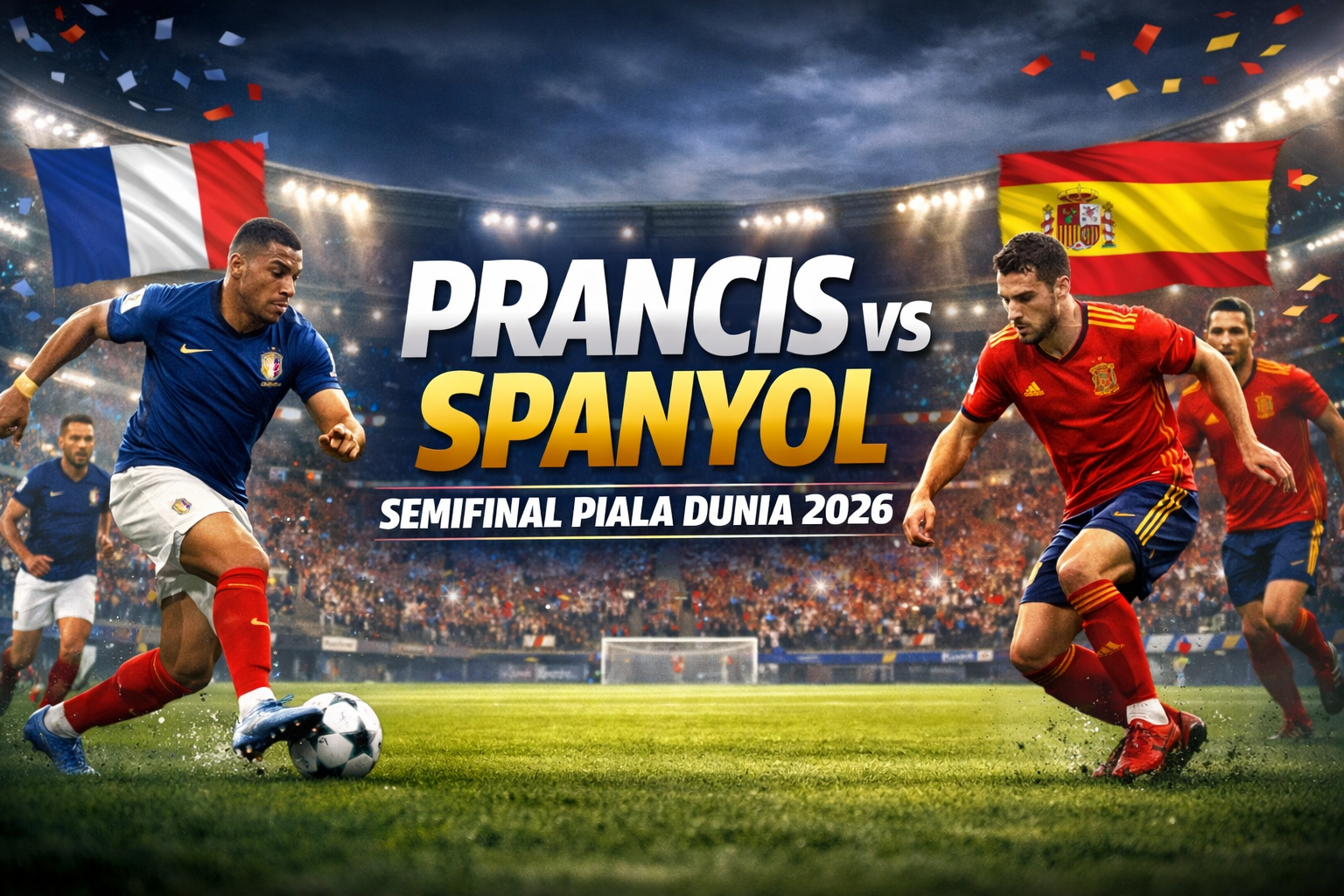 Live Streaming Prancis vs Spanyol Semifinal Piala Dunia 2026 Dini Hari Ini Pukul 02.00 WIB Jadi Pilihan Terbaik Penggemar Sepak Bola di Score808
