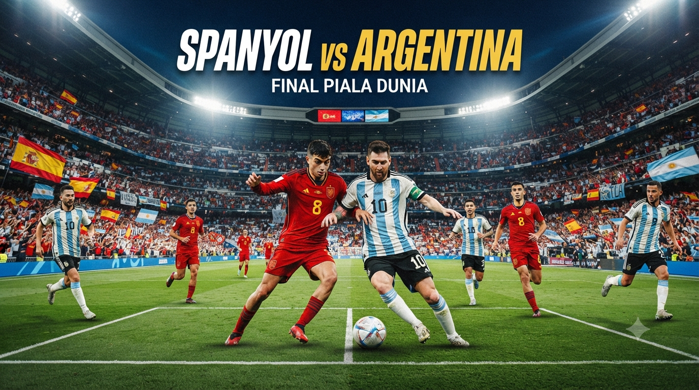 Spanyol vs Argentina Final Piala Dunia 2026 Dini Hari Ini Pukul 02.00 WIB : Nikmati Streaming Seru Bersama Score808 hingga Peluit Akhir