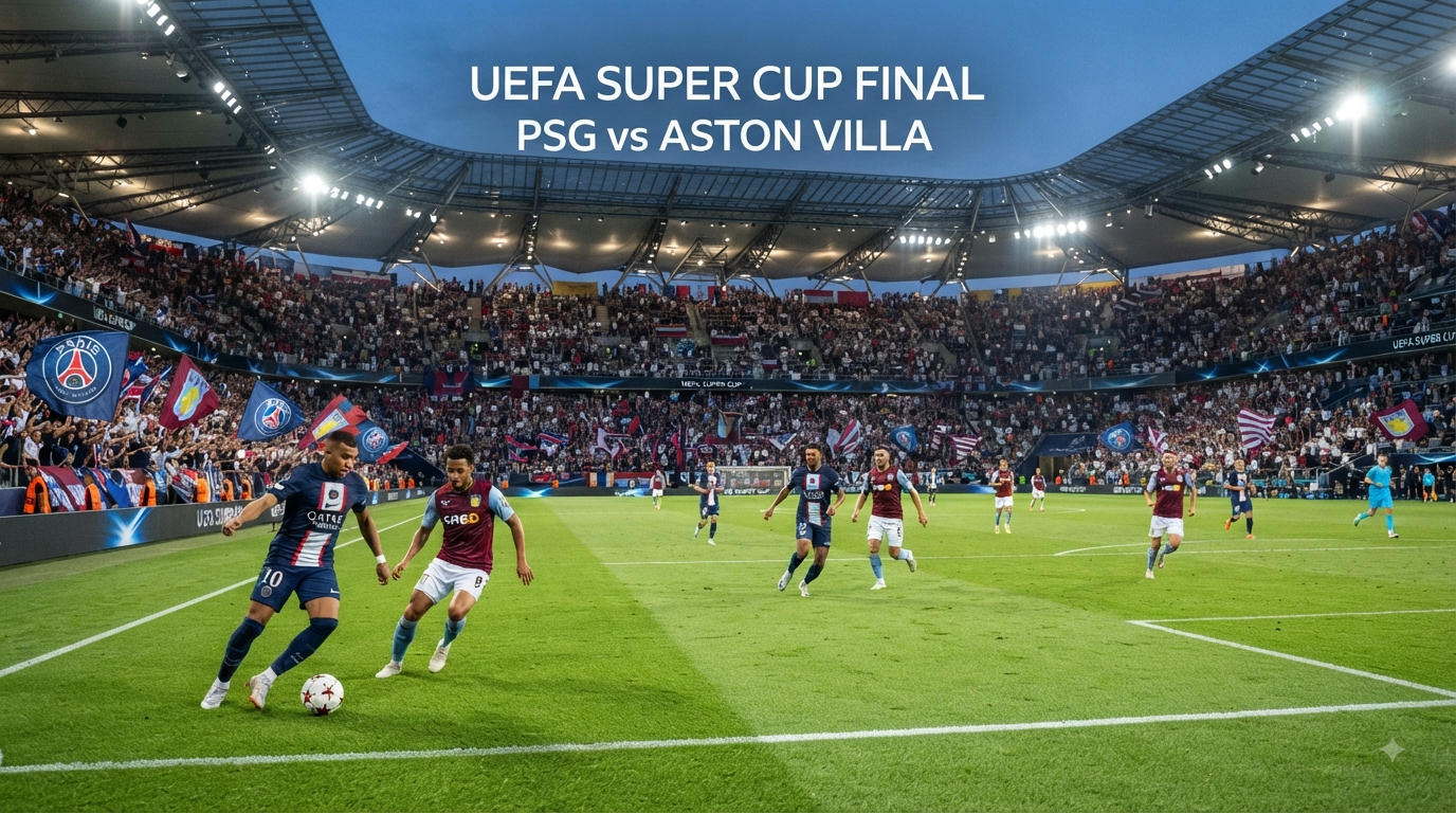 PSG vs Aston Villa Final Piala Super UEFA Dini Hari Ini Pukul 02.00 WIB - Score808 Hadirkan Streaming dan Informasi Duel Dua Juara Kompetisi Eropa