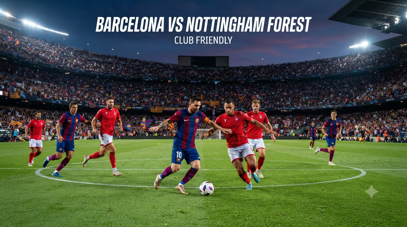 Score808 Streaming Barcelona vs Nottingham Forest Club Friendly Dini Hari Ini Pukul 02.00 WIB Menghadirkan Informasi Pertandingan Sepak Bola Terbaru