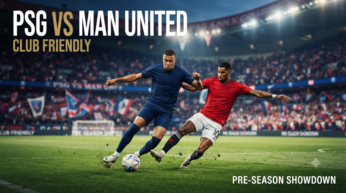 Streaming PSG vs Man United Club Friendly Malam Ini Pukul 22.00 WIB Bersama Score808 Dengan Laga Sepak Bola Internasional Yang Dinantikan