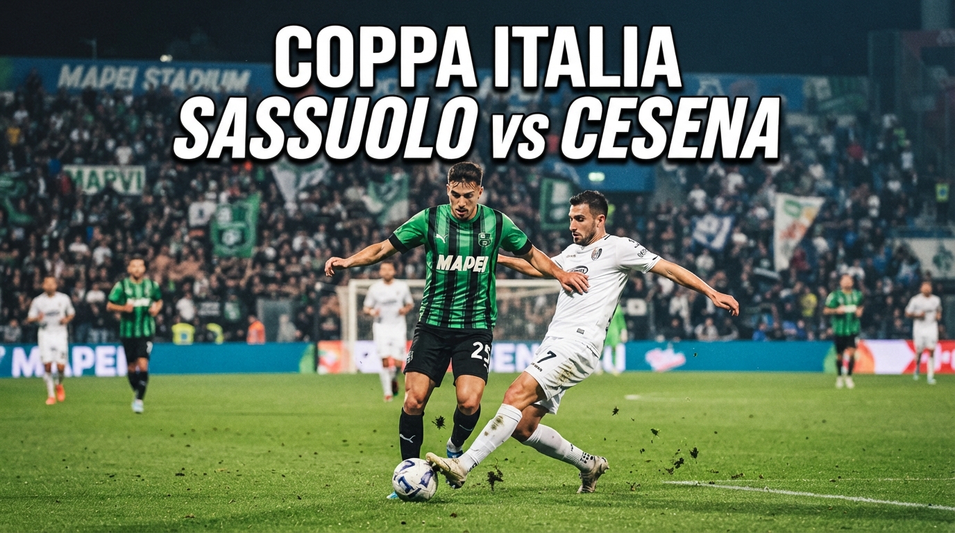 Streaming Sassuolo vs Cesena Coppa Italia Malam Ini Pukul 23.30 WIB Bersama Score808 - Ikuti Keseruan Duel Italia yang Menarik